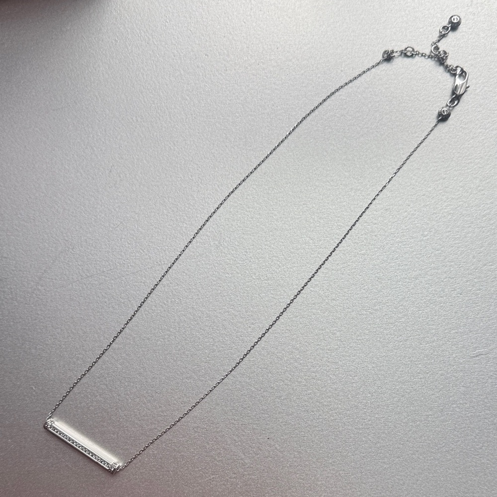 Elegant Silver Bar Necklace